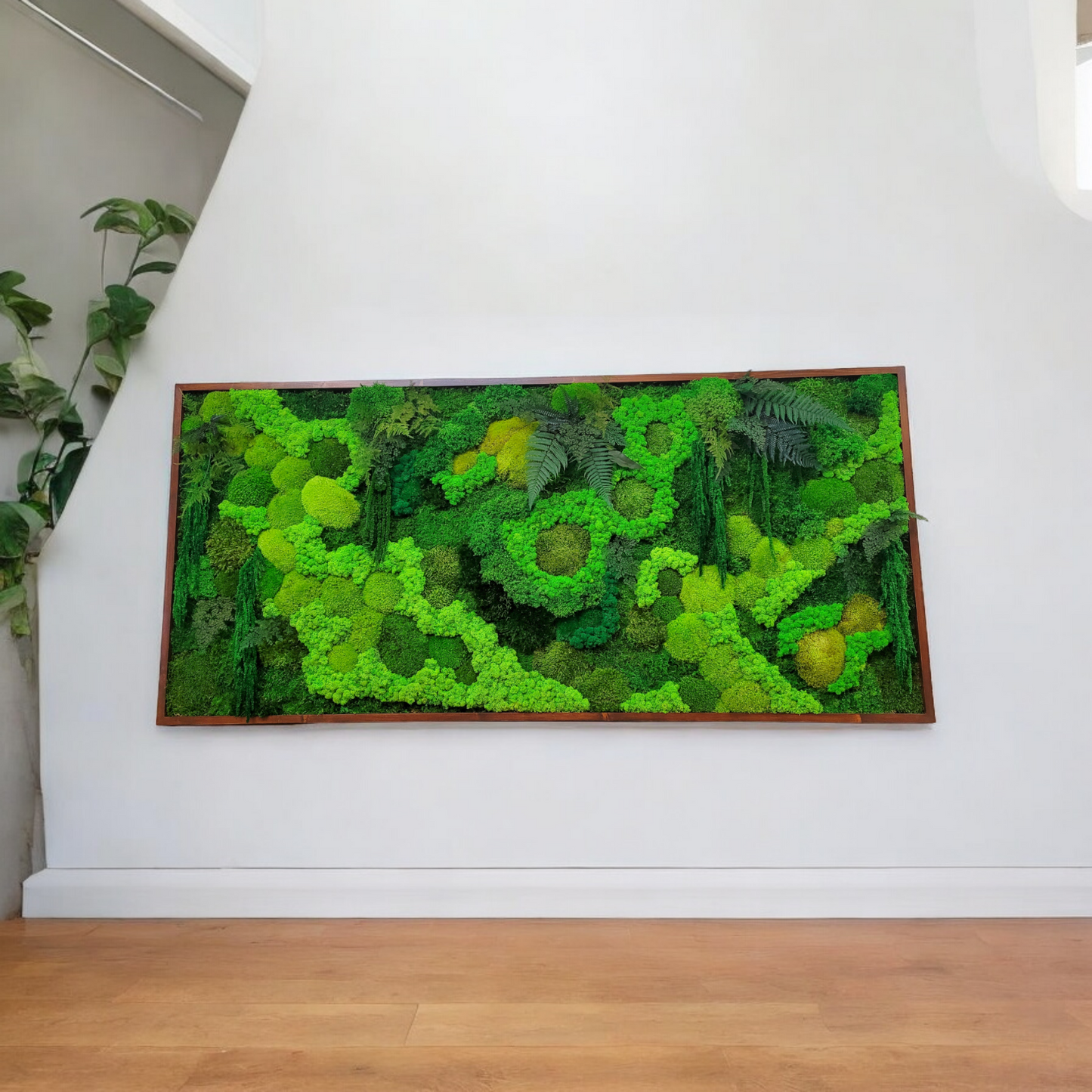 Moss frame,  Moss Wall Art,  Nature Room Decor, Art Modern wall