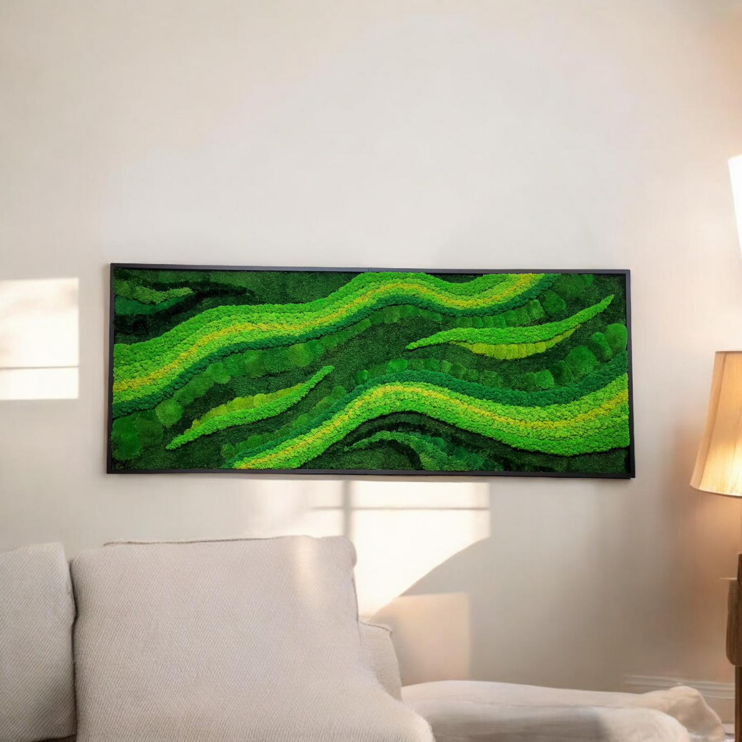 Moss frame,  Moss Wall Art,  Nature Room Decor, Art Modern wall