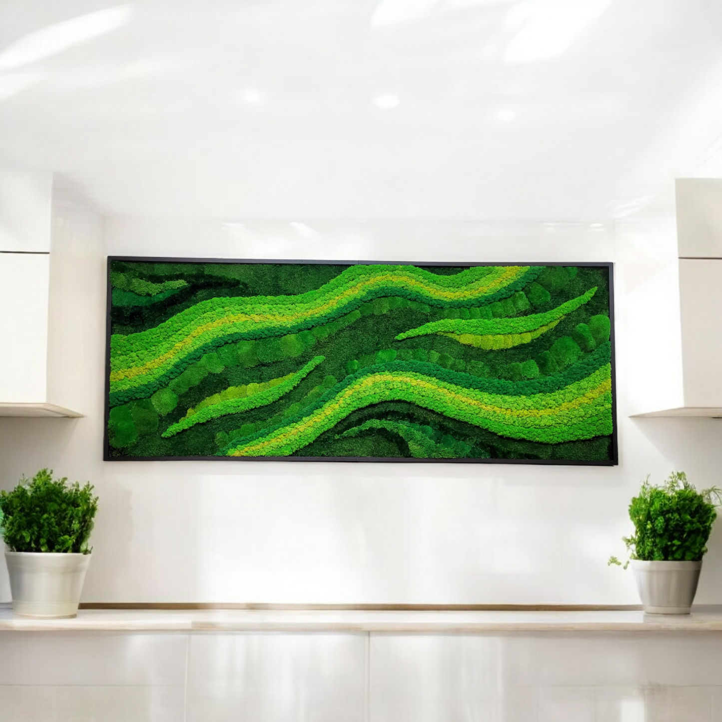 Moss frame,  Moss Wall Art,  Nature Room Decor, Art Modern wall