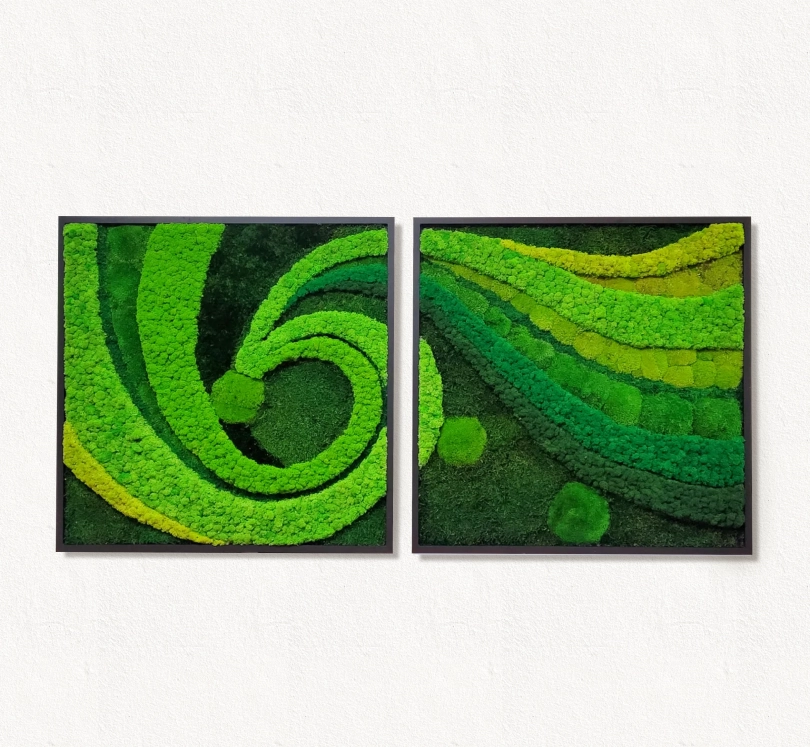 Moss frame,  Moss Wall Art,  Nature Room Decor