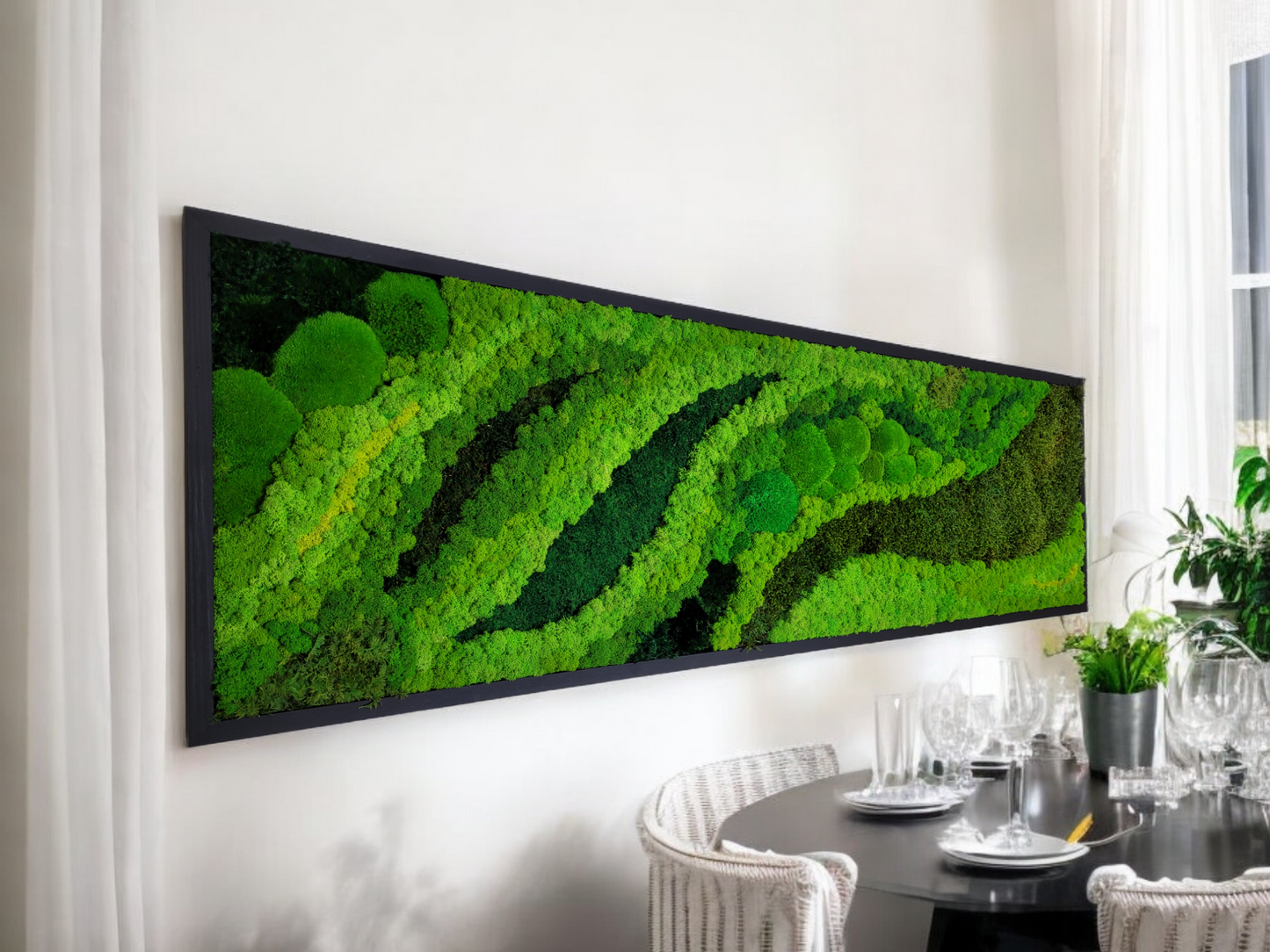 Moss frame,  Moss Wall Art,  Nature Room Decor, Art Modern wall