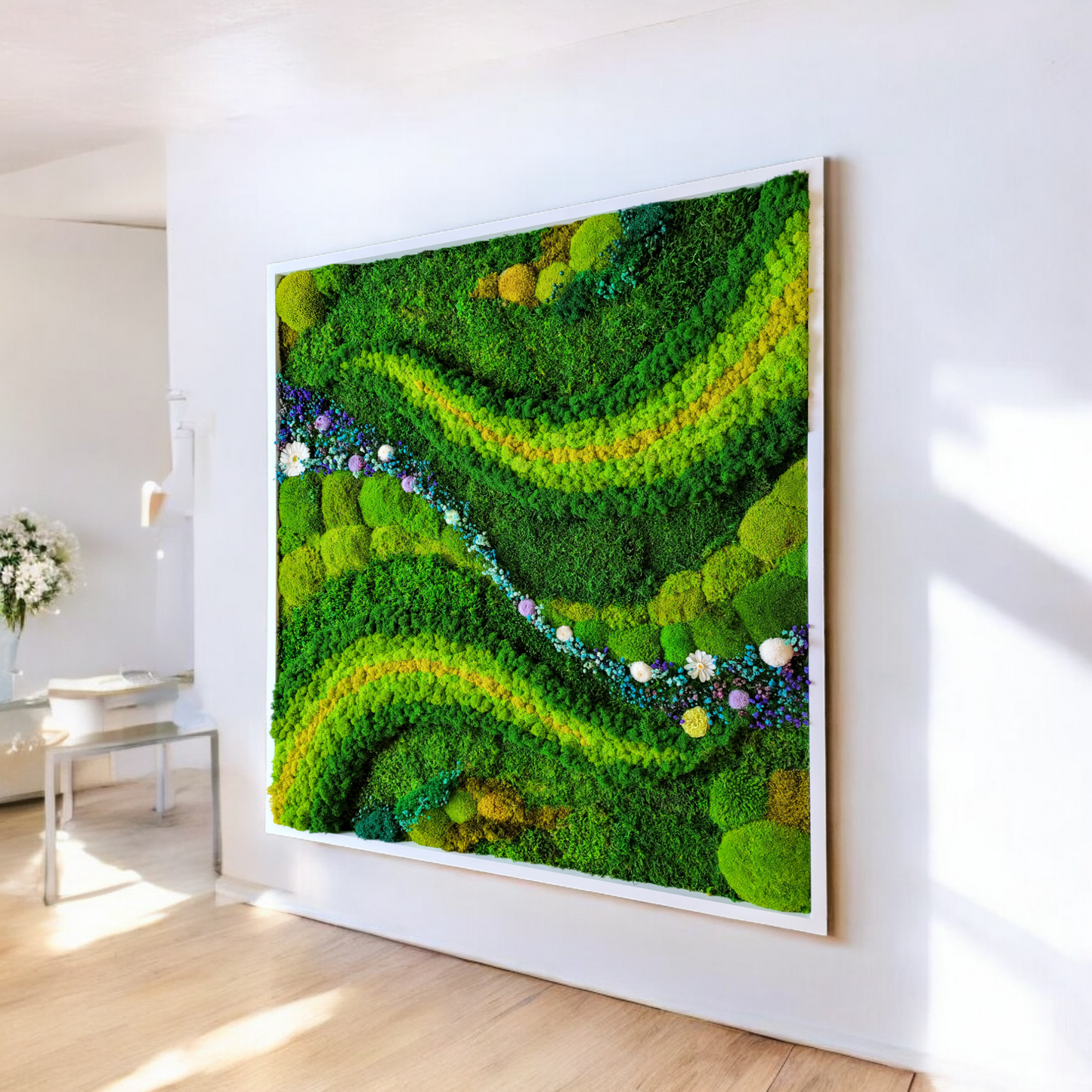 Moss frame,  Moss Wall Art,  Nature Room Decor, Art Modern wall