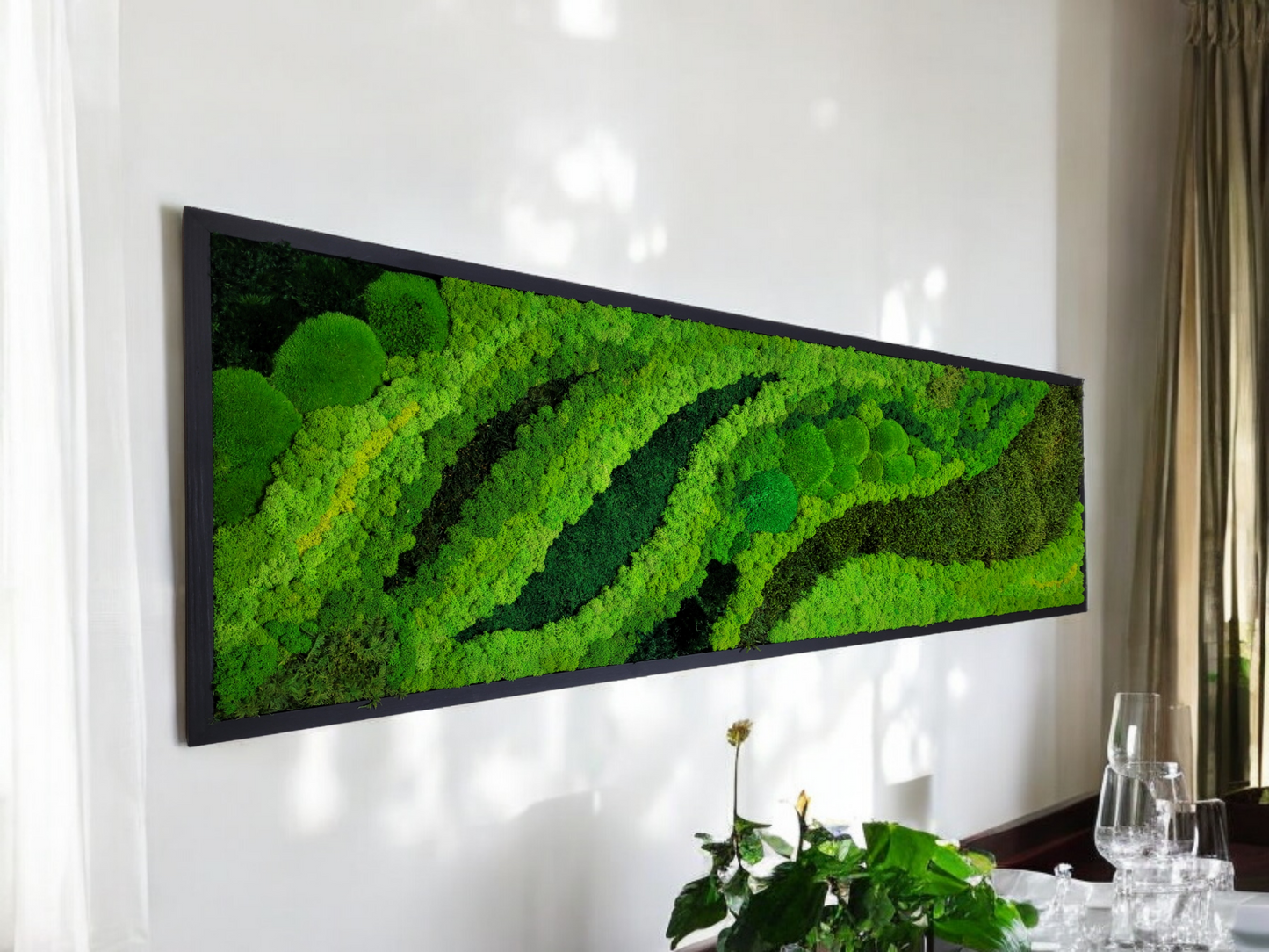 Moss frame,  Moss Wall Art,  Nature Room Decor, Art Modern wall